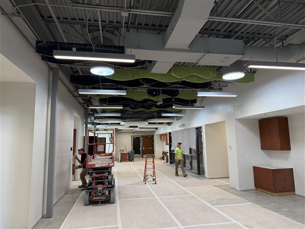 sound baffles in lobby